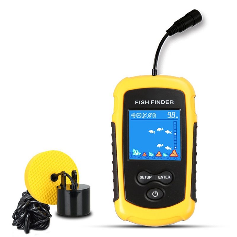 Fishing Boat Depth Finder - ABUE-Kayak Przenośny Echosonda do Łowienia Ryb,