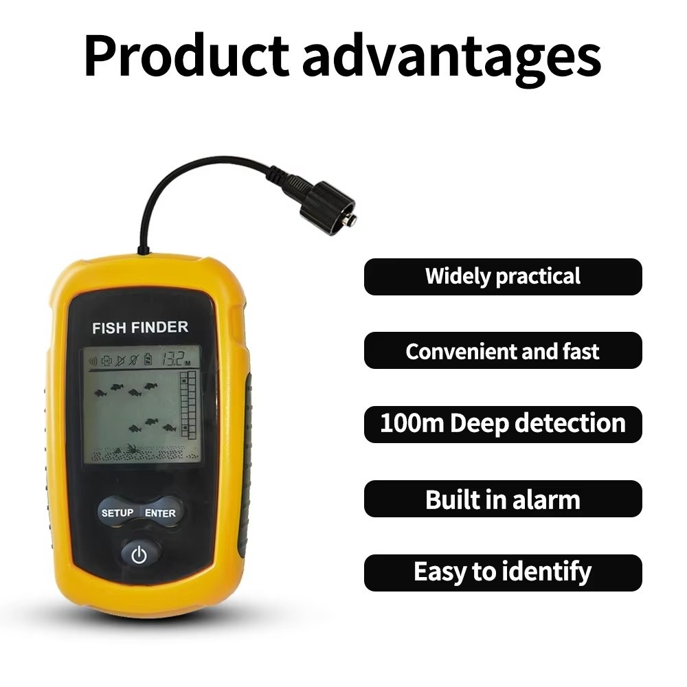 Przenośny, ręczny echosonda z  – Fishing Boat Depth Finder recenzja i cena