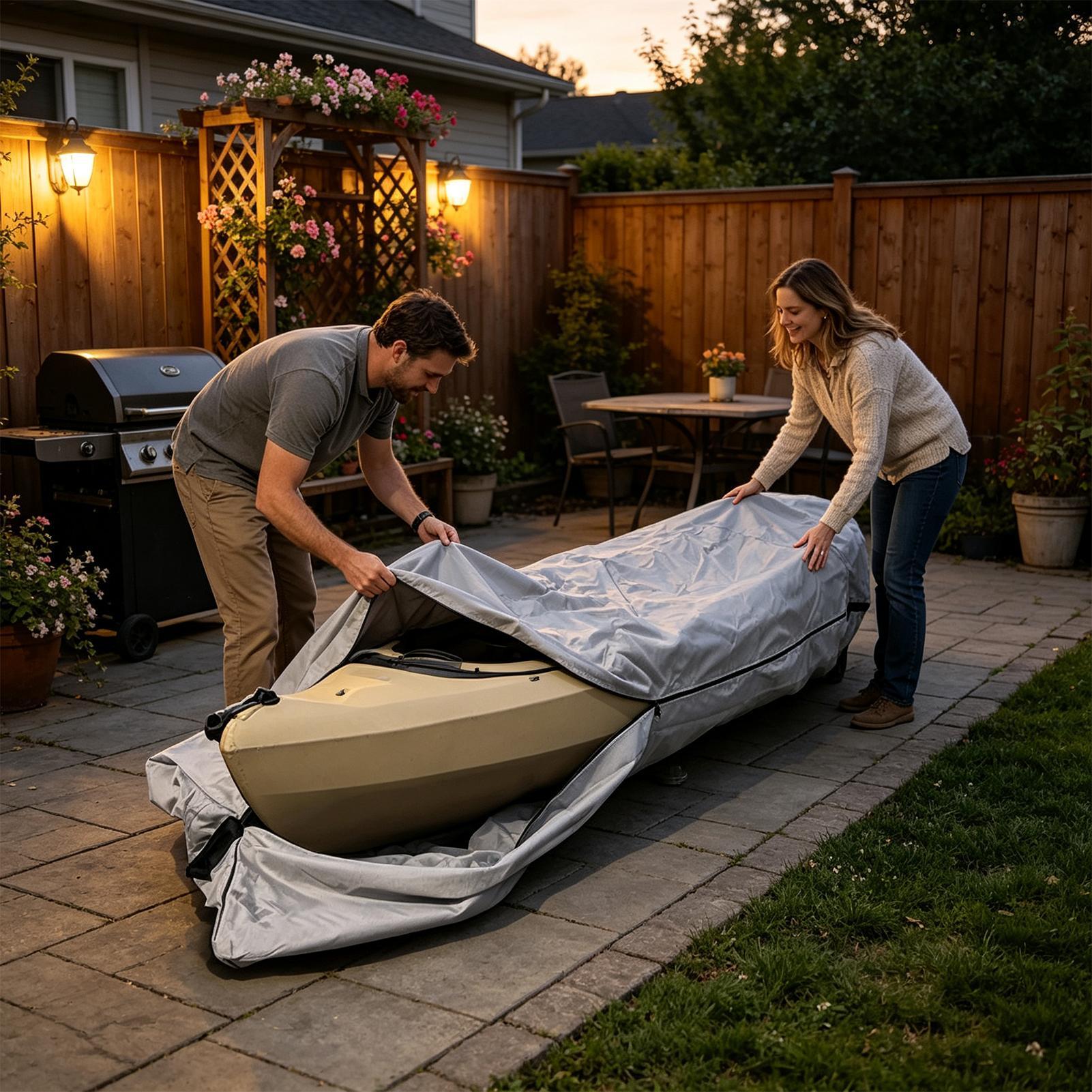 Pokrowce na kajaki do przechow – Fishing Boat Cover recenzja i cena