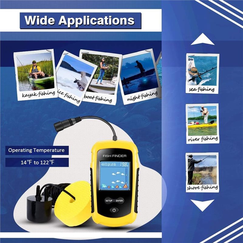 ABUE-Kayak Przenośny Echosonda – Fishing Boat Depth Finder recenzja i cena