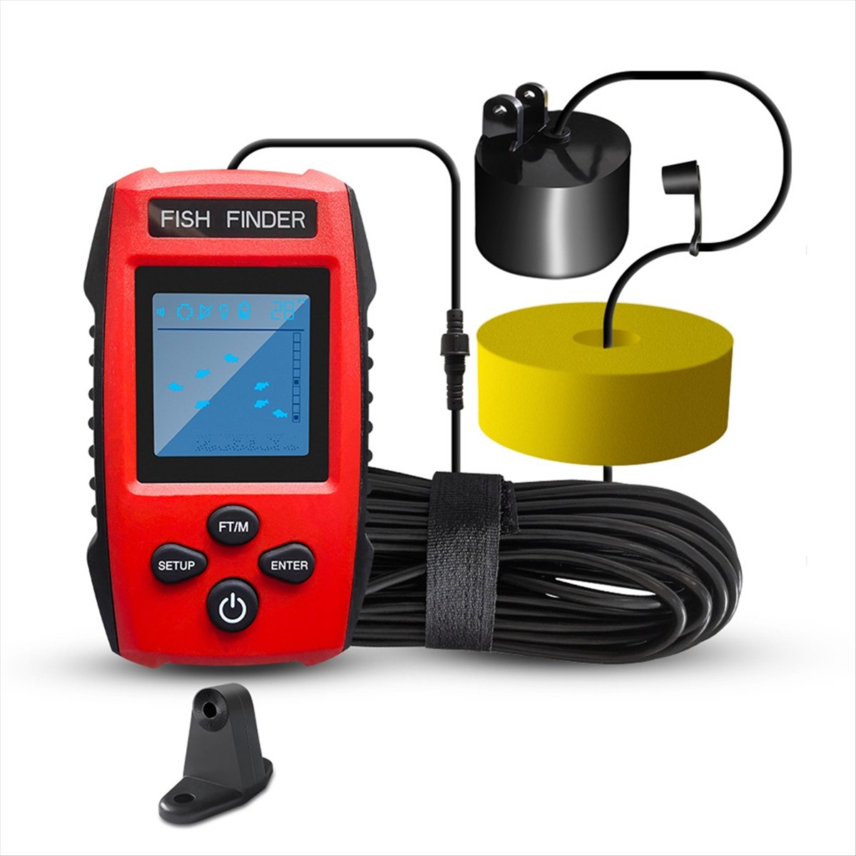Kolorowy LCD Echosonda Przewod – Fishing Boat Depth Finder recenzja i cena